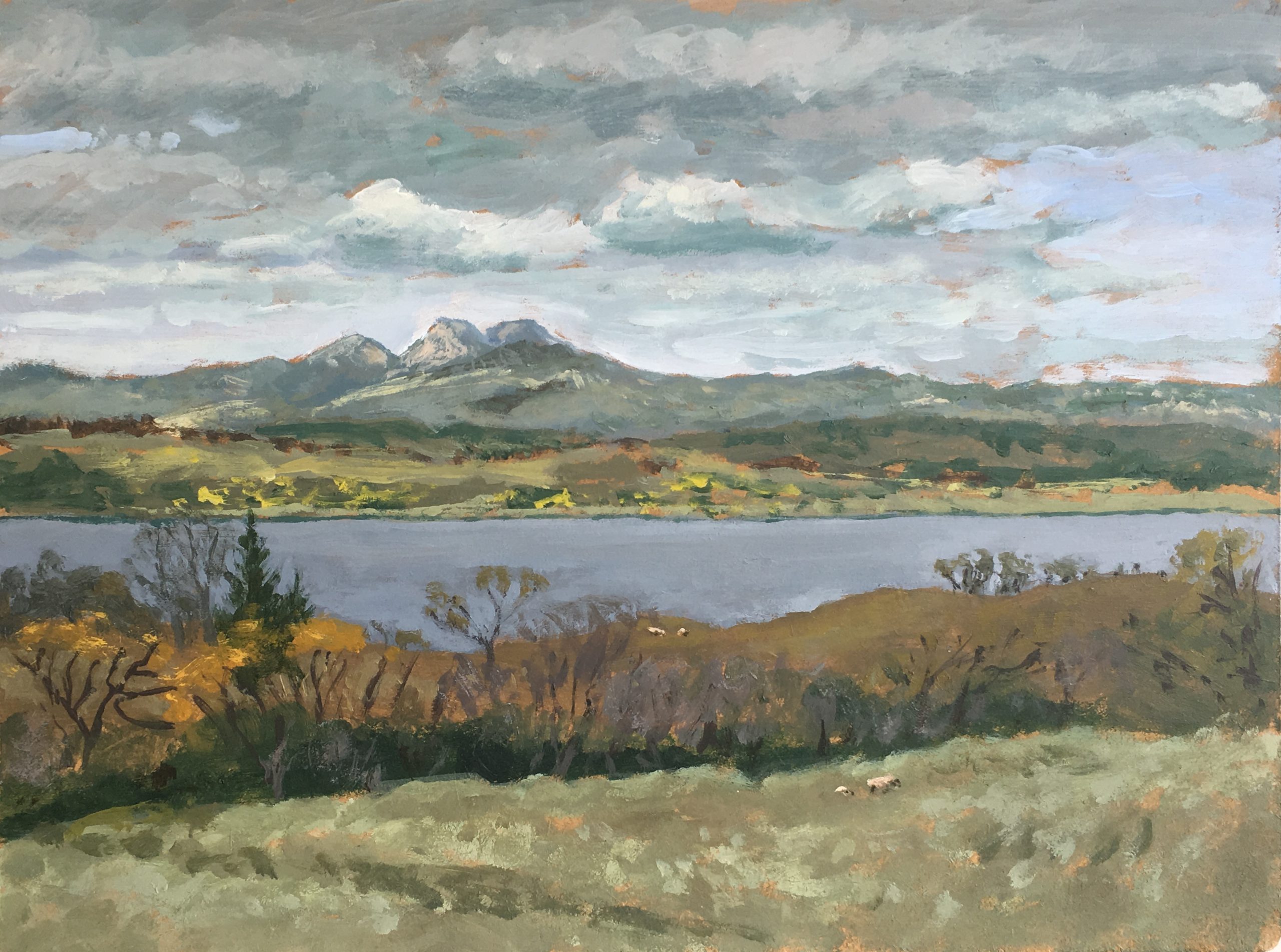 Pete Marsh Art - Landscape Art - Painting > Paps Of Jura From Loch