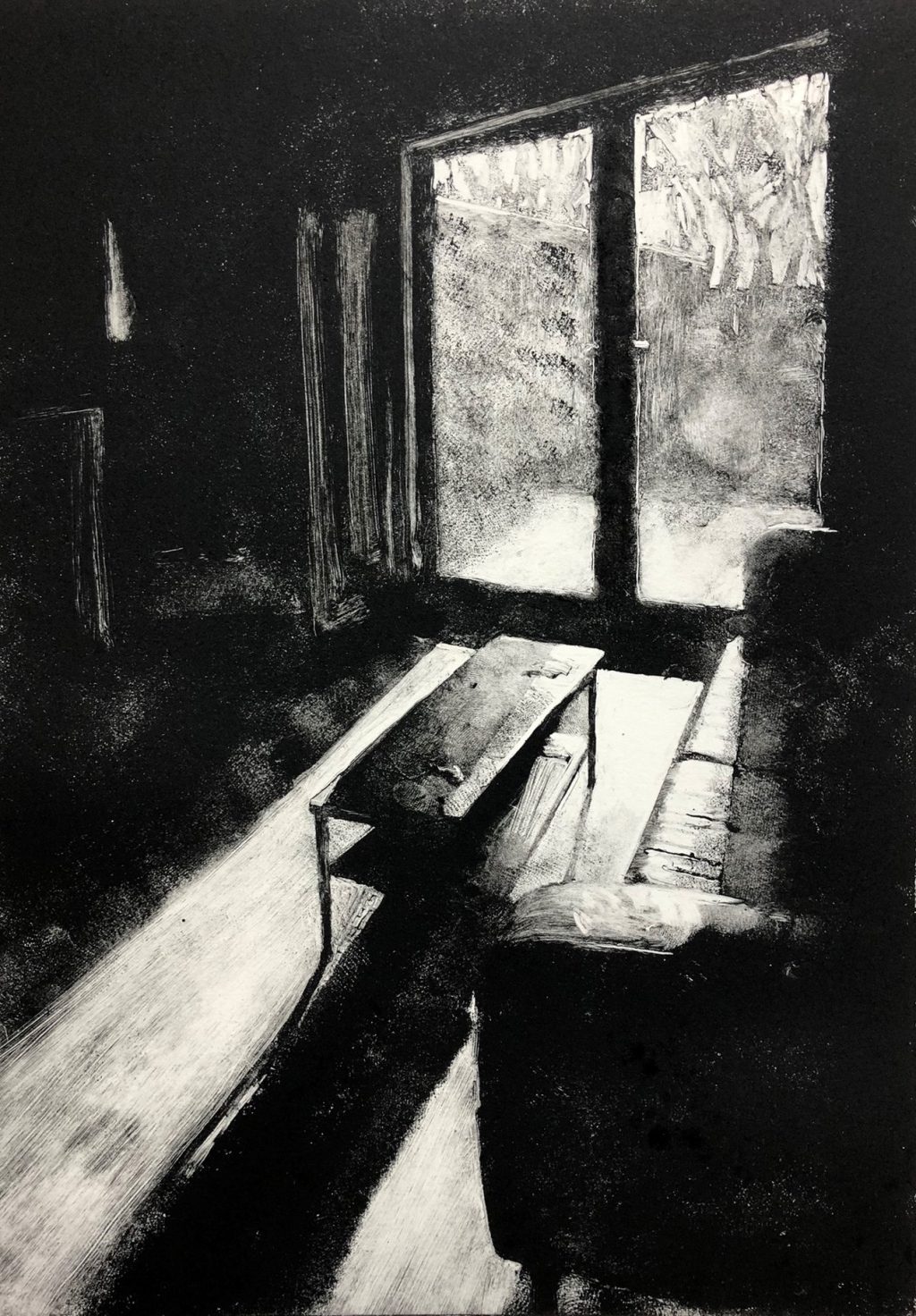 Low Winter Sun, sun streaming into a room