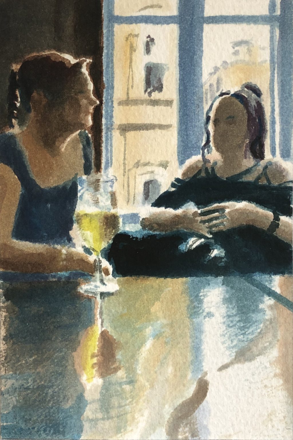 Two women in a bar in Manchester