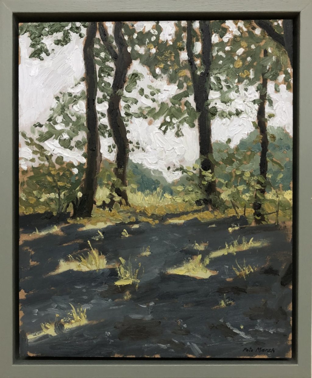 Summer light streaking through trees at Rivington, Lancashire