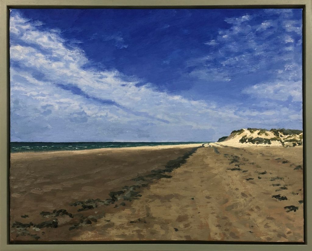Summer sky over Formby Beach